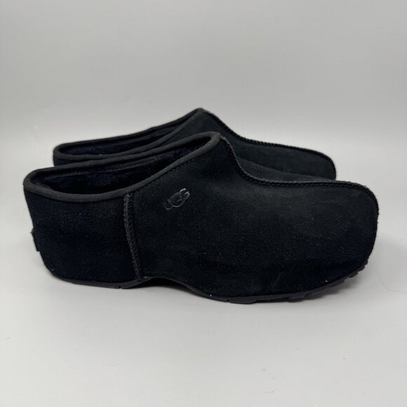 Ugg Womens Cottage Clog Black Suede Slip-On Clogs Shoes Size 10 - Picture 1 of 9